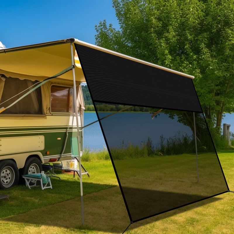 RVINGPRO RV Awning Shade Screen with Zipper 9' x 10'3'',