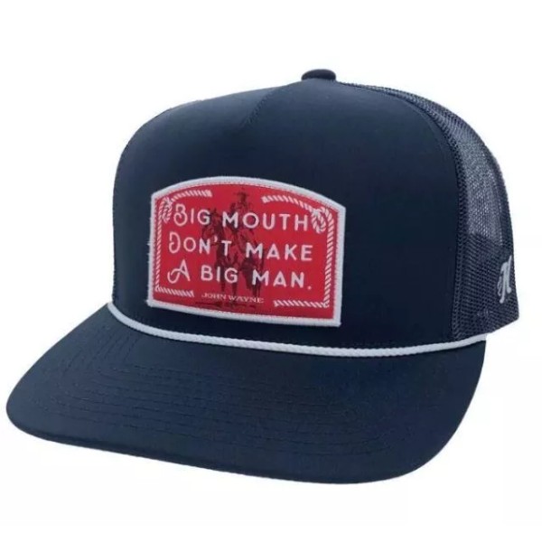 Hooey Navy w/Red & White Patch John Wayne Snapback Cap