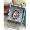 FANCY FOX BOUTIQUE Silver Pink Rose Victorian Clock New Pinky