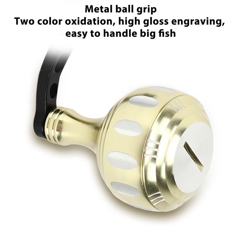 Fishing Reel Handle Aluminum Alloy Prevent Slip Ergonomic Replacement Baitcasting
