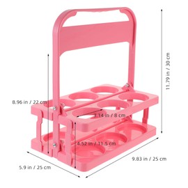 Milisten Portable Drink Carrier 6 Cup Foldable Plastic Cup Holder Reusable Beverage Deliverys Holder Beer Bottle Holder with Handle for Party Restaurant