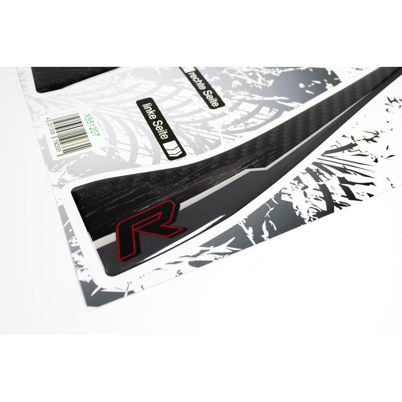 Tankpad Protective Sticker Carbon Print Compatible with Honda CB125R Grey