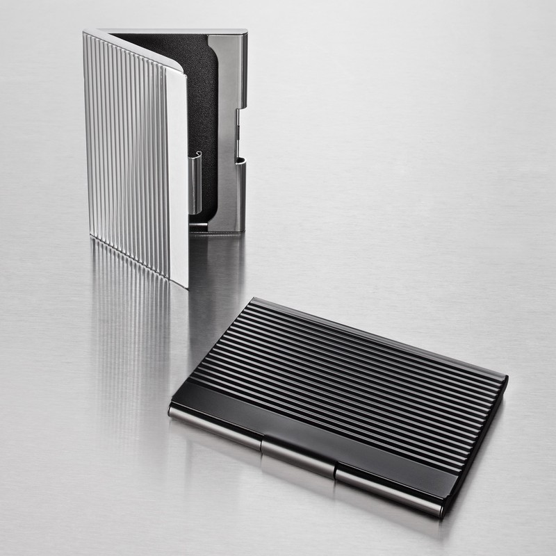 SIGEL VZ130 Visitenkarten-Etui, silber glänzend, Chrom, 21