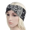 DINPREY Assorted Paisley Print Wide Bandana Knot Headbands Criss Cross
