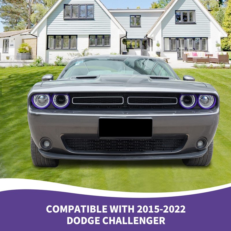 RAZPOY Headlight Lamp Cover for Challenger Accessories, Front Headlight Cover
