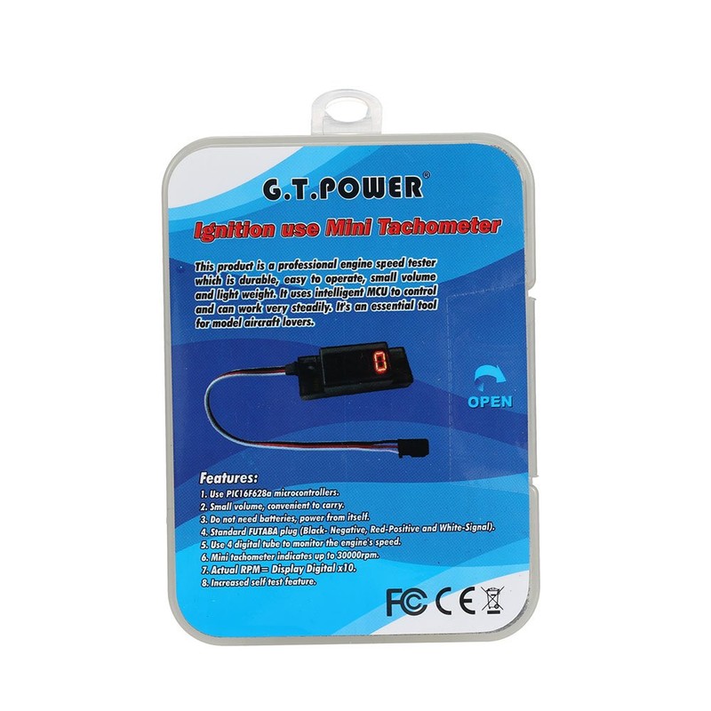 GoolRC G.T.Power Ignition Mini Tachometer Revolution Meter for RC CDI
