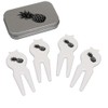 Azeeda 'Single Pineapple' Golf Divot Tool/Repair Fork Gift Set (GO00069069)