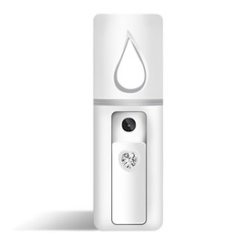 Tomedeks USB Wiederaufladbarer Mini Nano Gesichtssprayer, tragbarer Gesichtsdampfer, Feuchtigkeitsspendend, Hautpflege, ideal für Zuhause, Reisen, Weiß