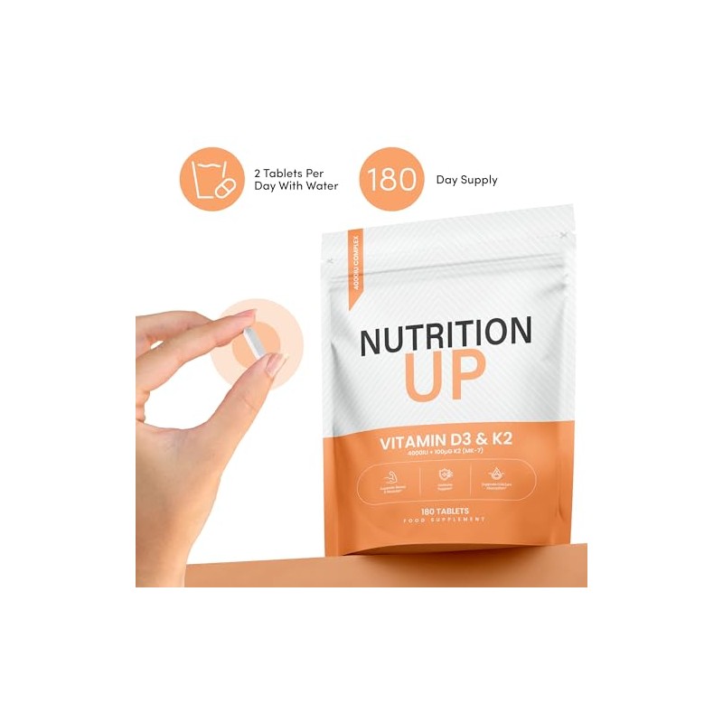 Vitamin D3 & K2 Tablets 4000IU + 100ug MK-7 –