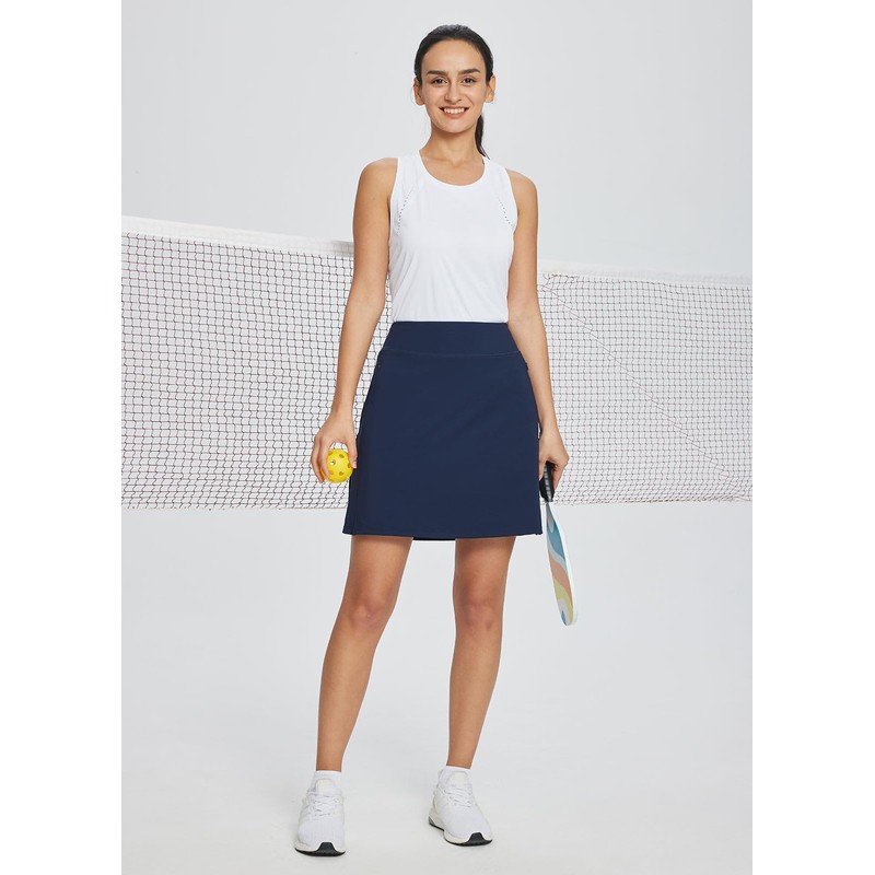 BALEAF Women's Running Cotton 5 A-line Skirt, B-Blue