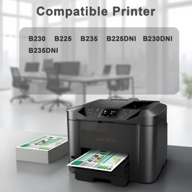 B230 B225 B235 Toner Cartridge (with Chip) Compatible with 006R04401 006R04400 006R04399 Toner for B230dni B225dni B235dni Printer Suitable for Office High-Frequency Printing -1BK