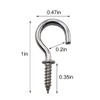 IDEALSV 100 Pcs (304) Stainless Steel Screw Hooks 5/8 Inch