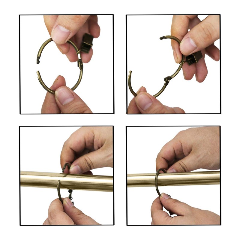 KaiYi Curtain Rings Clips, Curtain Clip Hooks, Opening Design, Inner