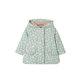 Vertbaudet Girls' Baby Rain Jacket Aquamarine Printed 80
