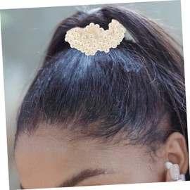 PACKOVE 3Pcs Pearl Hair Bands Elastic Hair Ropes for Women Versatile Ponytail Holders Stylish Accessories for Daily Wear Parties More Pure