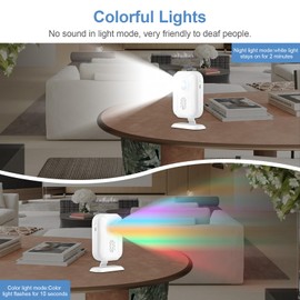 Onmyst Motion Sensor Alarm Smart Doorbell Motion Detector Alarm Door Secrui Sensor Wireless Doorbells for Home Hotel Doorbell Electronic White