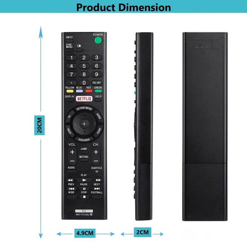 RMT-TX100U Newest Universal TV Remote for All TV and Bravia