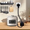 YINGAYOU Single Extension Lead Short Single Head Power Cord (Black,