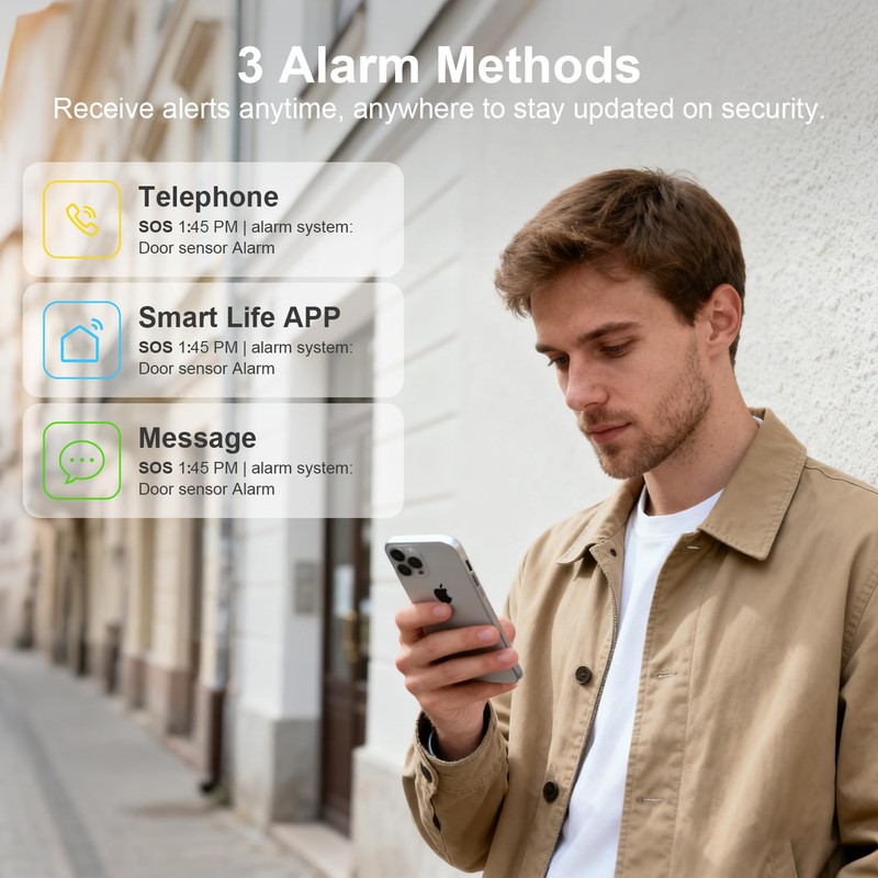 2026 Home Security System, 7-Piece Wireless Smart Alarm System Kit
