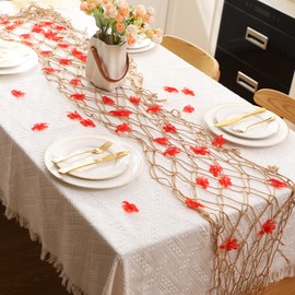 SATINIOR 51 Pcs Crawfish Boil Party Decor Rubber Toys Fish Net Kit for Seafood Party Supplies Centerpiece Birthday Shooting Props Desktop Decoration(Crawfish Style)