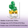 Myweyde Micro Building Blocks Cats, Mini Cactus Building Blocks, Orange