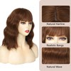 Miuric Brown Wig with Bangs Auburn Wigs for Women Short