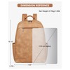 MASINTOR 15.6 inch Leather Laptop Backpack Purse for Women, Designer