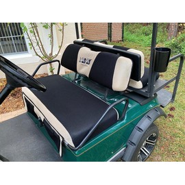 10L0L Golf Buggy Seat Cover, Easy Install Breathable and Scratch Resistant with Removable Storage Pocket Golf Cart Seat Cover,Summer Washable Golf Buggy Seat Protecter for EZGO TXT RXV & Club Car DS