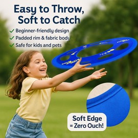 Giant Flying Disc Soft, Foldable & Floats in Air - Encourage Outdoor Play & Family Fun - Great for Kids, Parent-Child Interaction, and School Activities (27 Inch)