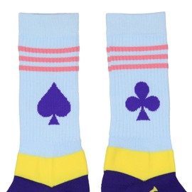 Bioworld Hunter x Hunter Anime Socks, HXH Hisoka Morrow Club Spade Costume Athletic Cushioned Crew Socks For Men Women 1 Pair