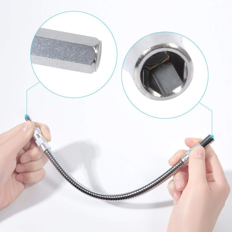 1/4" Flexible Extension Screwdriver Drill Bit Shaft Holder Connecting Link