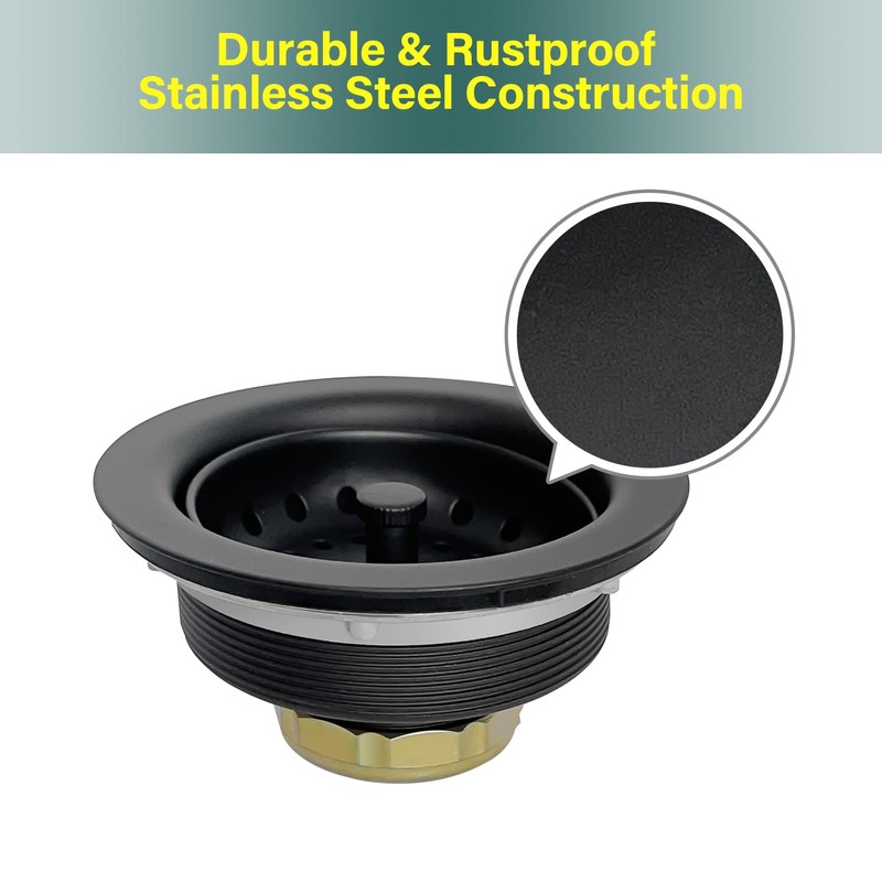MAX DISPOSER Kitchen Sink Drain Assembly 3-1/2 Inch - Kitchen