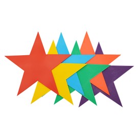 Eco Walker Colorful Star Arrow Spot Marker Non-Slip Directional Carpet Marker for Training Agility, Kids Classroom Activity, Gym, Sport, Home (Star)