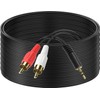 PASOW 3.5mm Stereo Male to 2RCA Male (Right and Left)