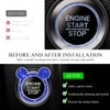 Wevdn Bling Car Engine Start Button Cover, Rhinestone Ring Start