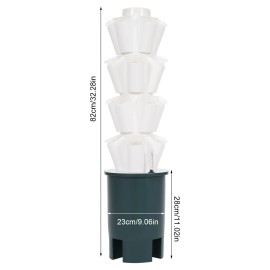 Stand Stacking Strawberry Planting Pots Vertical Planter Flower Garden Tower Pot