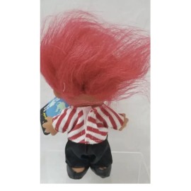 Russ Troll Doll 4 1/2" Russ France Red Hair Tag Around the World  My Lucky Troll New