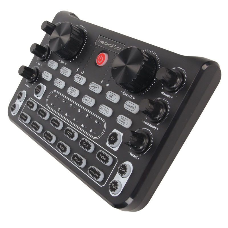 Live Sound Card with Multi Sound Effects Bluetooth Noise Reduction