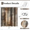 JAZEAOI Brown Grey Shower Curtain, Tan Beige Abstract Bathroom Decor