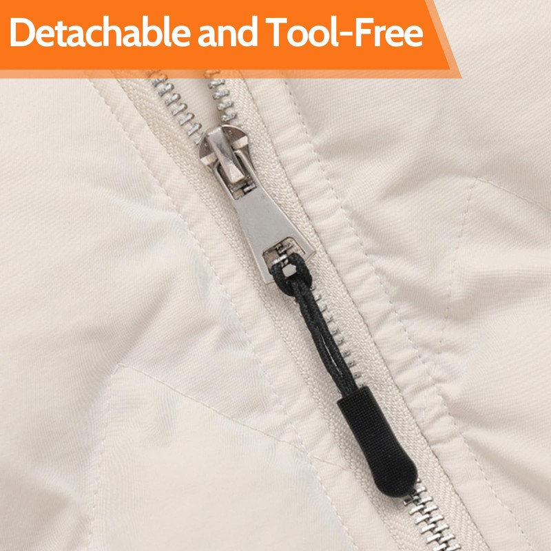 BACSHBY 24 Pcs Zipper Pull Replacement Detachable Metal Zipper Pulls