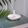 oskas White Ring Dish Holder,Engagement Wedding Bridal Shower Gift，Decorative Trinket