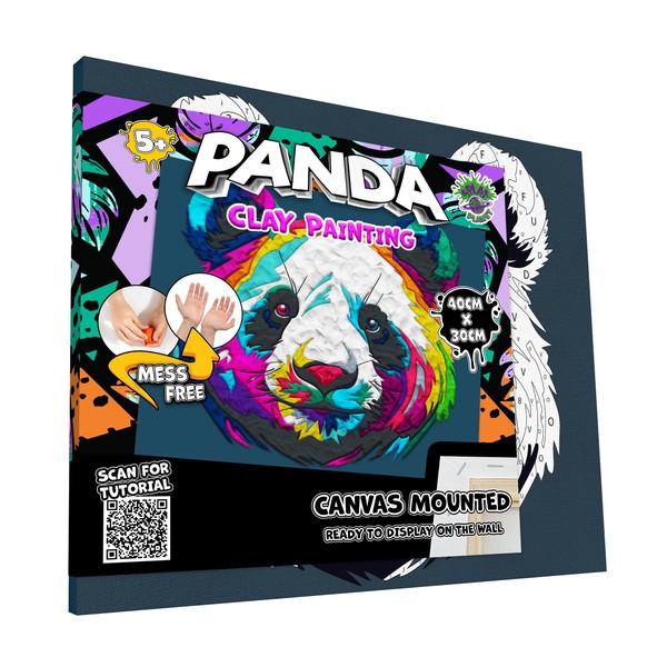 Mess-Free Panda Clay Painting Kit, Air Dry Clay Modelling Kit,