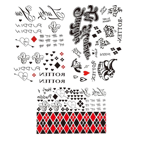 Kotbs 3 Sheets Halloween Temporary Tattoos, Large Size 8.2'' x 11.6'' Tattoos for Women Tattoo Temporary for Halloween Costume Accessories and Parties