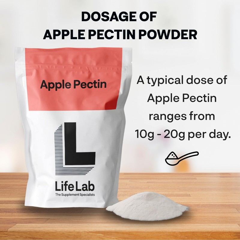 LifeLab Supplements Apple Pectin Powder, 100g - High Fiber Source,