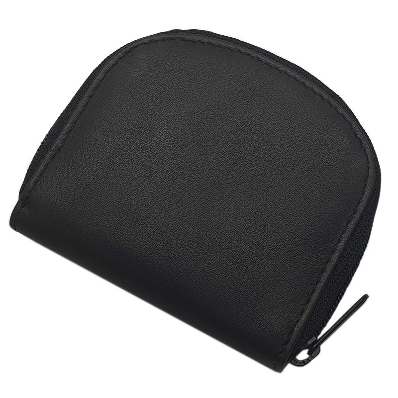 Cowhide Nappa Leather Coin Purse/Wallet/Wallet/Wallet/Purse MJ-Design-Germany in Black, black