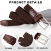 YOYEAH 2 Stück Elastischer Gürtel Herren - Stretchgürtel Flechtgürtel ohne