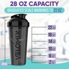VELOMIX -2 Pack- 28 oz Protein Shaker Bottles for Protein