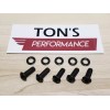 Ton's Performance Custom Motorcycle Parts kit 10pcs BLACK button Stainless