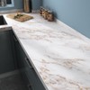 Wallercity White/Gold Marble Contact Paper for Counter Tops Vinyl Waterproof