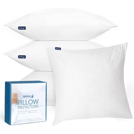 Pillow Covers 20x20,Waterpoof Throw Pillow Covers 20 x 20 Pillow Cover ,Square Pillow Covers, White Pillow Protectors,Outdoor Bed Couch Decorative Pillow Encasement Covers